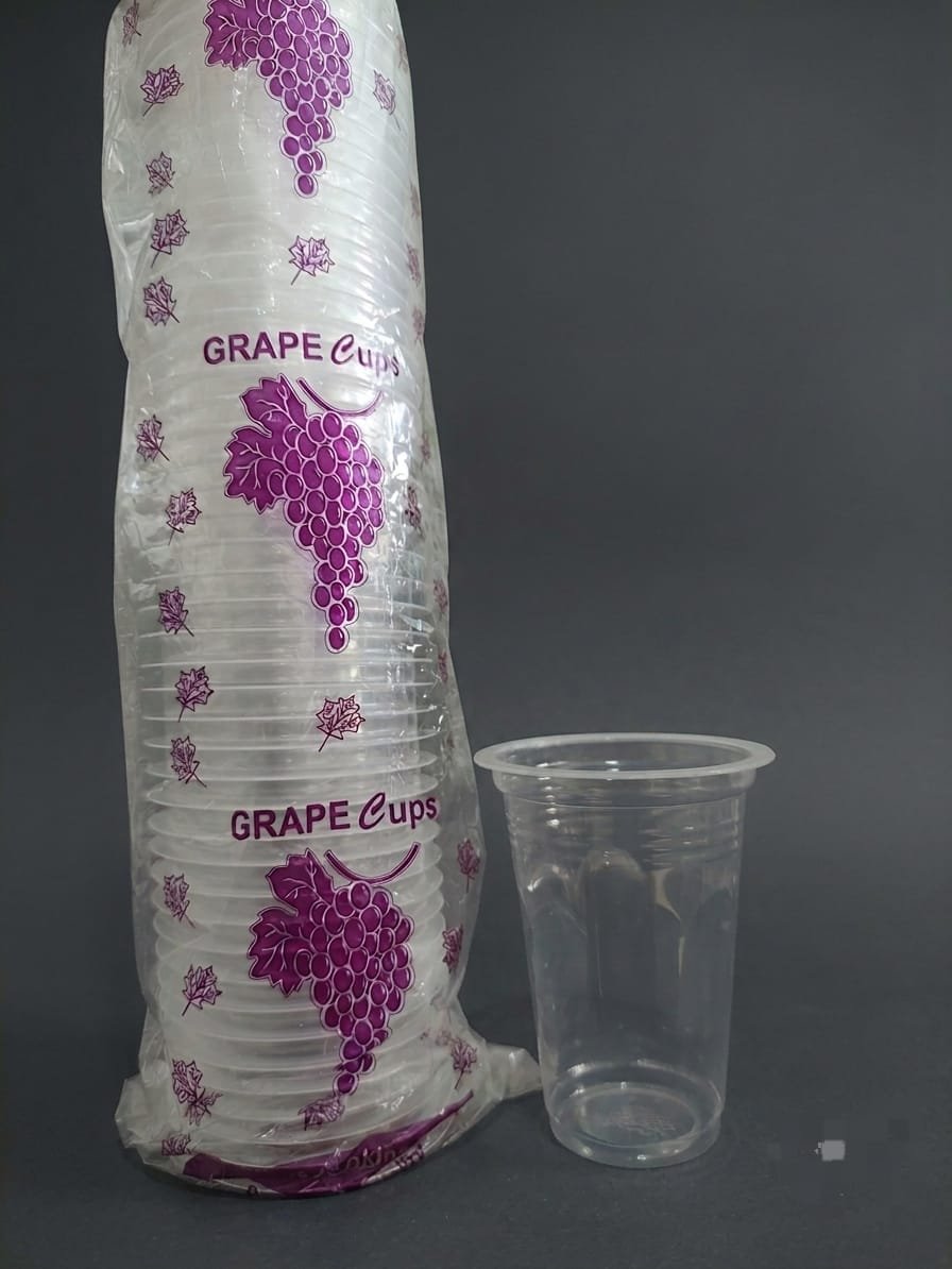 Cup gelas anggur 220ml — kemasan plastik